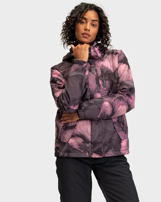 Womens Roxy Jetty Snow Jacket Bomber Jacket Anorak Windbreaker