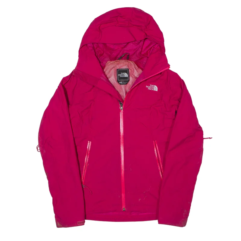 THE NORTH FACE Rain Jacket Pink Womens XS Denim Fabric Leather Fabric Suede Fabric