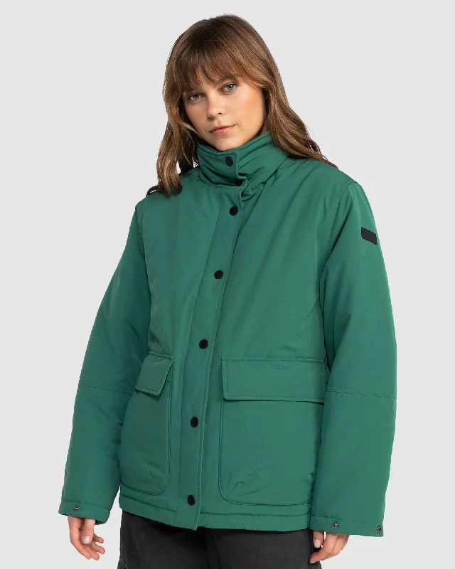 Womens This Time Puffer Jacket Tailored Jacket Straight Jacket A-Line Jacket