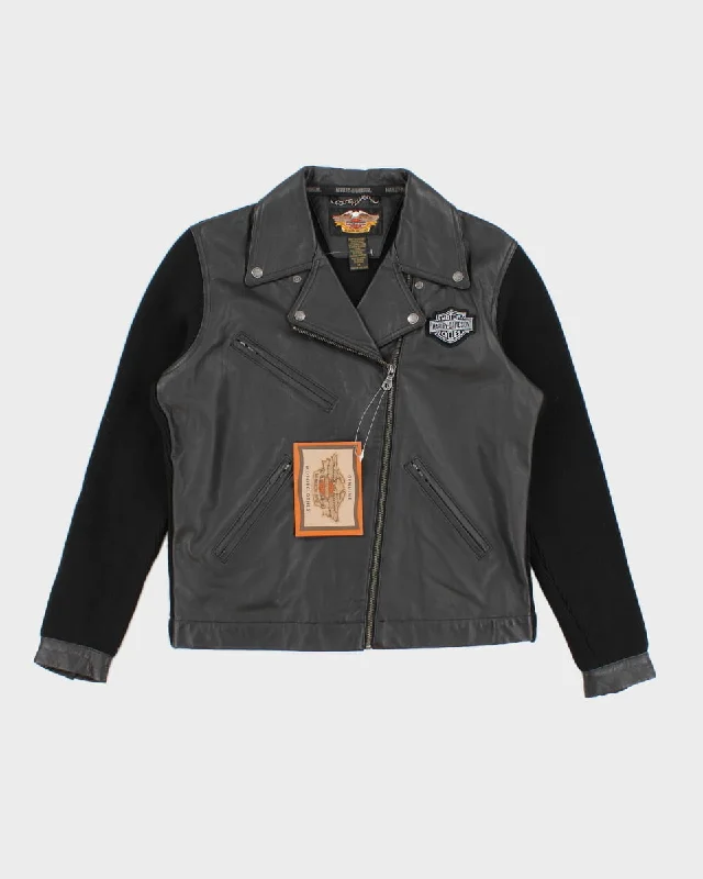 Women's Harley Davidson Leather & Knit Jacket - S Jacket Blazer Coat