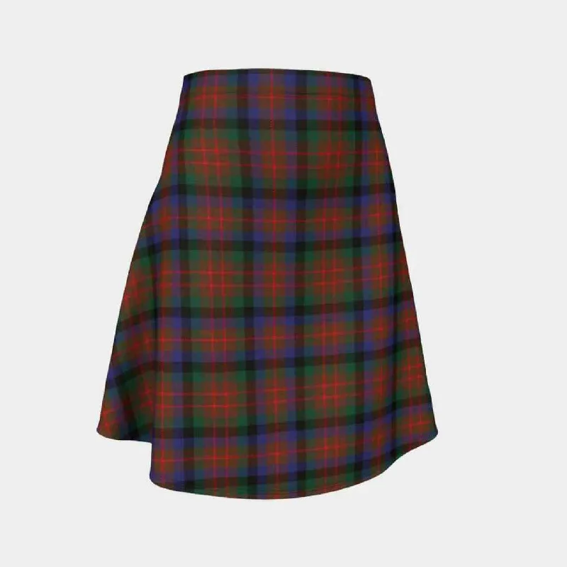 MacDuff Hunting Modern Tartan Flared Skirt linen skirt airy