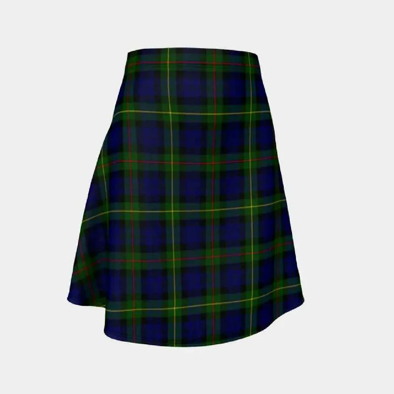 MacEwen Modern Tartan Flared Skirt cashmere skirt soft