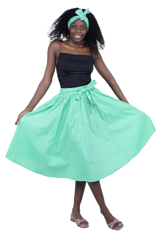 Sea Green Midi/Calf Length Skirt pencil skirt chic