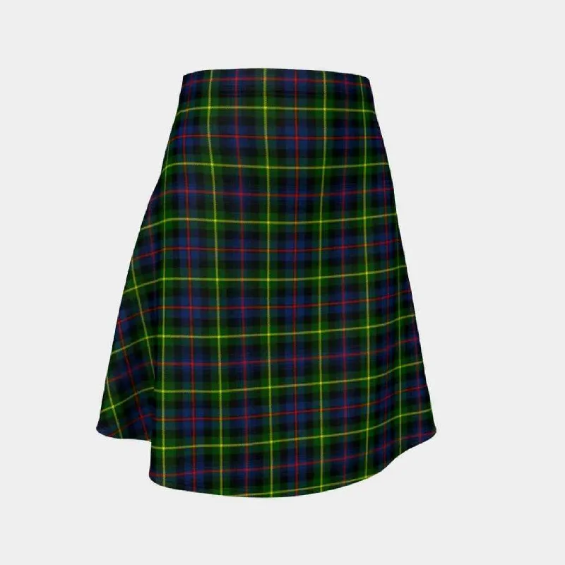 Farquharson Modern Tartan Flared Skirt linen skirt natural