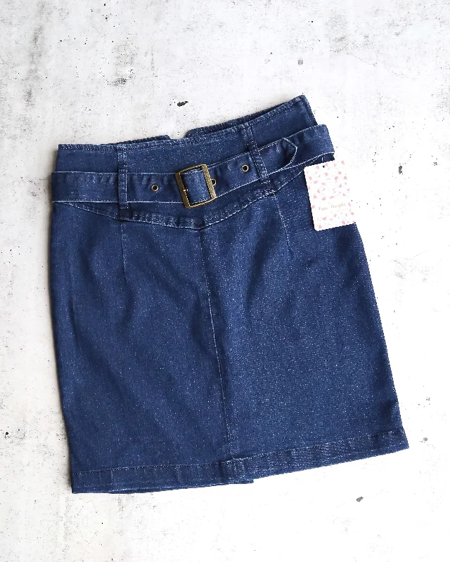 Free People - Livin It Up Denim Pencil Mini Skirt - Denim Blue corduroy skirt cozy