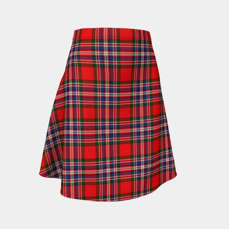 MacFarlane Modern Tartan Flared Skirt floral skirt print