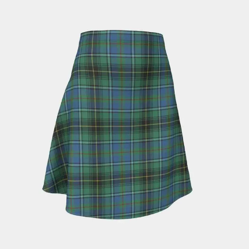 MacInnes Ancient Tartan Flared Skirt pleated skirt texture