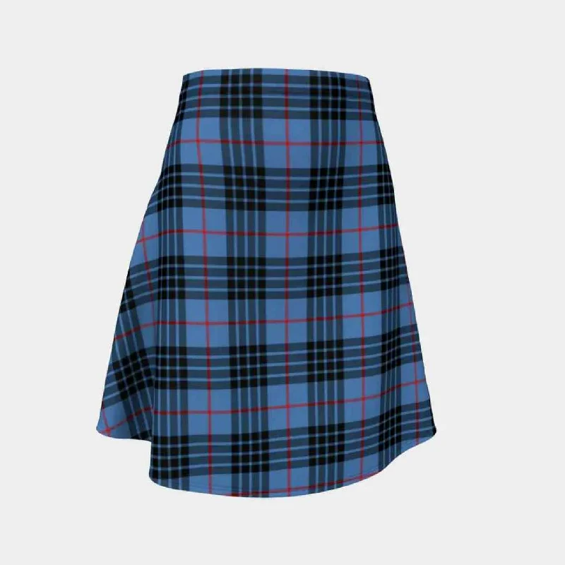 MacKay Blue Tartan Flared Skirt vintage skirt charm