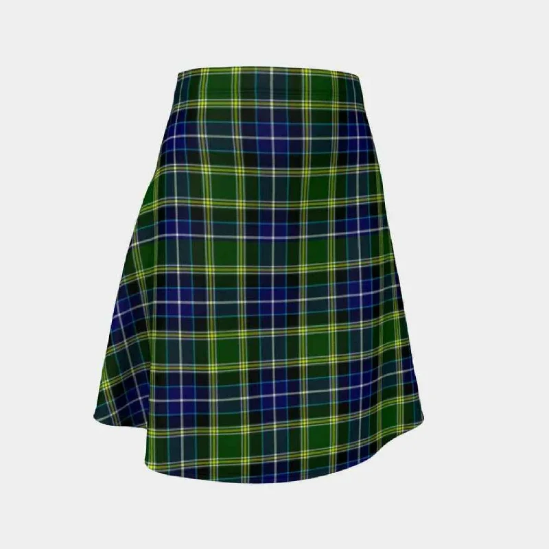 MacKellar Tartan Flared Skirt wool skirt thick