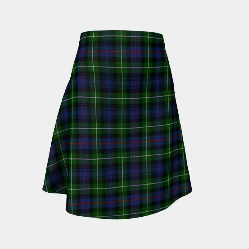 MacKenzie Modern Tartan Flared Skirt lace skirt elegant