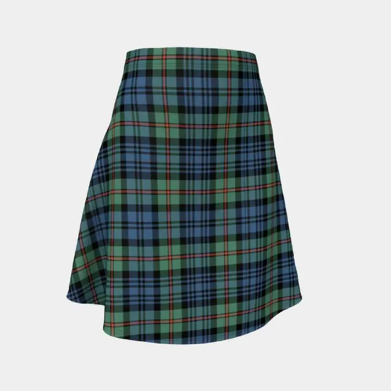 MacKinlay Ancient Tartan Flared Skirt silk skirt lustrous