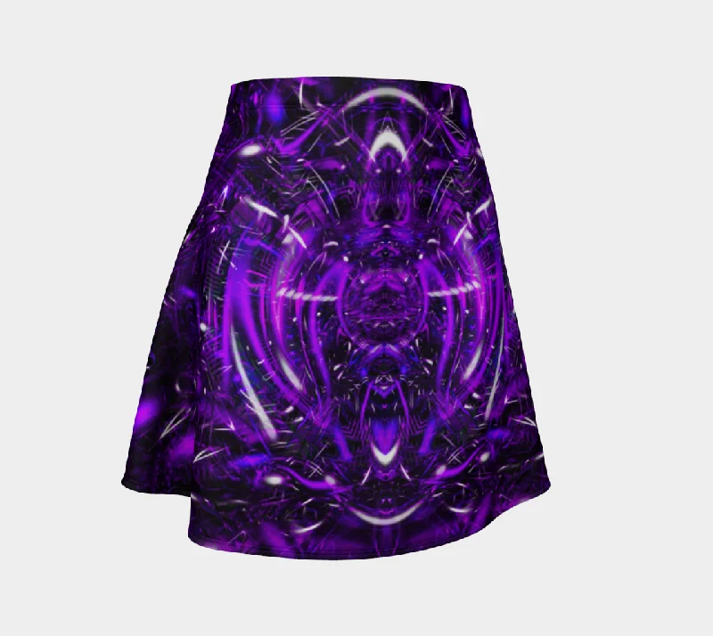 PURPLE PORTAL FLARE SKIRT chiffon skirt floaty